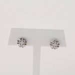 Sterling Silver 1/8 CTW Natural Diamond Cluster Earrings - 652942