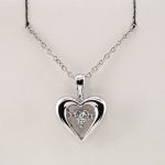 Sterling Silver Mystara® 1/10 CTW Natural Diamond Heart 18" Necklace - 651762