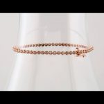 14K Rose 1 CTW Natural Diamond Line 7" Bracelet - 652118