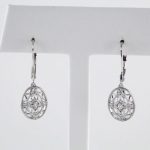 Sterling Silver 1/10 CTW Natural Diamond Lever Back Earrings - 69963