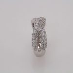 14K White 1 CTW Natural Diamond Criss-Cross Ring - 652458