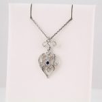 Sterling Silver Natural Blue Sapphire & .02 CTW Natural Diamond 18" Necklace - 85597