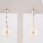 Sterling Silver 9-9.5 mm Cultured White Freshwater Pearl Earrings - 651654