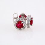 Platinum Natural Ruby & 1/3 CTW Natural Diamond Earrings - 68602