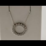 Platinum 1/5 CTW Natural Diamond Circle 16-18" Necklace - 86708