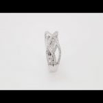 14K White 1/2 CTW Natural Diamond Criss-Cross Ring - 652974