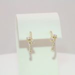 14K Yellow 5/8 CTW Natural Diamond Two-Stone J-Hoop Earrings - 652327