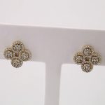 14K Yellow 1/2 CTW Natural Diamond Clover Earrings - 86362