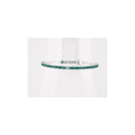 Platinum Natural Emerald Line 7" Bracelet - 651742