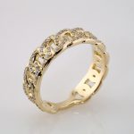 14K Yellow 1/4 CTW Diamond Stackable Chain Link Ring - 123098