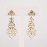 14K Yellow 1/3 CTW Natural Diamond Fleur-de-Lis Earrings - 85626