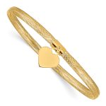 14K Heart Stretch Mesh Bracelet