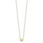 14k Polished Heart 16.5in Necklace