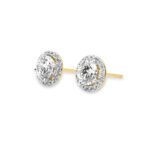 1.547 Ctw Pear Diamond Stud Earrings