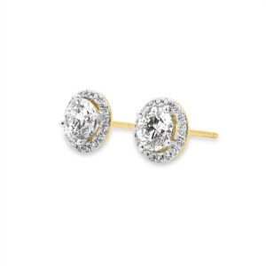 1.547 Ctw Pear Diamond Stud Earrings