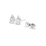 1.547 Ctw Pear Diamond Stud Earrings