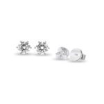 2.058 Ctw Round Diamond Stud Earrings