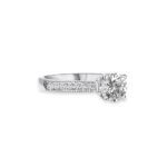 1.361 Ctw Round Diamond Pave Engagement Ring- Personalized Elegance