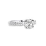 1.361 Ctw Round Diamond Pave Engagement Ring- Personalized Elegance