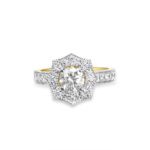 Exquisite 1.293 Ctw Round Diamond Vintage-Inspired Milgrain Engagement Ring -Timeless Brilliance