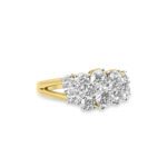 1.796 Ctw Round Diamond Multi-Cluster Ring | Luxurious Sparkle at Neptunes Blvd Jewelry