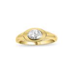 0.898 Ctw Oval Diamond Signet Ring | Sophisticated Glamour at Neptunes Blvd Jewelry