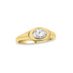 0.898 Ctw Oval Diamond Signet Ring | Sophisticated Glamour at Neptunes Blvd Jewelry