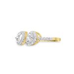 0.828 Ctw Pear Diamond Open Ring