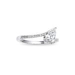 Enchanting 0.922 Ctw Pear Diamond Pavé Engagement Ring - Love in Every Sparkle!