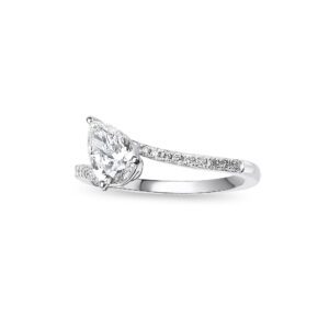 Pear Diamond Pavé Engagement Ring