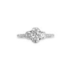 Luxurious 1.140 Ctw Round Diamond Quadruple Cluster Ring - Unmatched Brilliance