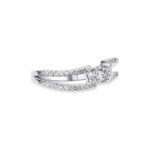 0.516 Ctw Round Diamond Pave Split Shank Ring – Modern Elegance by Neptunes Blvd Jewelry