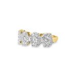 1.242 Ctw Round Diamond Oval Cluster Ring