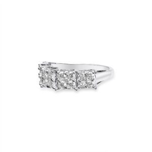 1.138 Ctw Round Diamond Quintuple Set Ring