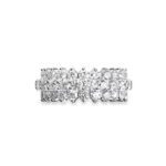 Stunning 2.105 Ctw Round Diamond Triple Row Ring - Ultimate Luxury!