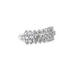 Stunning 2.105 Ctw Round Diamond Triple Row Ring - Ultimate Luxury!