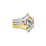 Exquisite 1.928 Ctw Round Diamond Statement Multi-Band Ring – A Dazzling Masterpiece