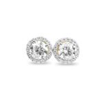 Brilliant 2.154 Ctw Round Diamond Stud Earrings - Timeless Elegance!