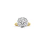 1.379 Ctw Round Diamond Double Halo Ring