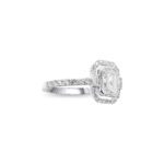 Pave Halo Engagement Ring