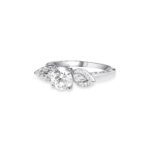 Exquisite 1.483 Ctw Princess, Marquise Diamond Leaf Accent Engagement Ring | Neptunes Blvd Jewelry