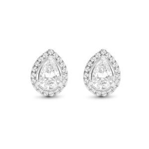 Round Diamond Halo Stud