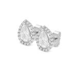 1.77 CTW Round Diamond Halo Stud Earrings - Exquisite Brilliance