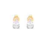 1.539 CTW Pear Diamond Stud Earrings - Exquisite Brilliance and Elegance