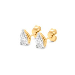 Pear Diamond Stud Earrings