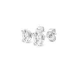 1.616 CTW Oval Diamond Stud Earrings - Timeless Elegance and Brilliance