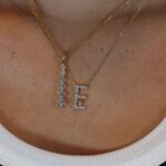 0.306 CTW Round Diamond Letter Necklace - Personalized Elegance and Brilliance