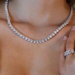 Luxurious Diamond Tennis Necklace, White Gold - NK70408-6 | Neptunes Blvd Jewelry