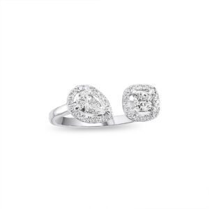 Round Diamond Open Ring