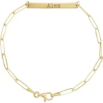 Engravable Bar 7" Bracelet, 14K Yellow